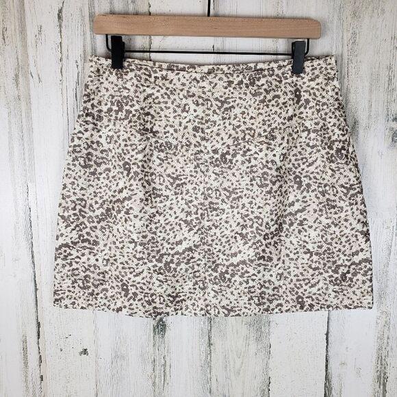 Free People Fake Out Leopard Skirt Sz 12 - Picture 4 of 7